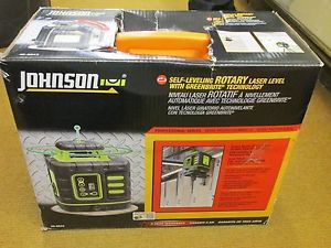 Johnson 40-6543 Self-Leveling Rotary Laser Level GreenBrite Technology NEW