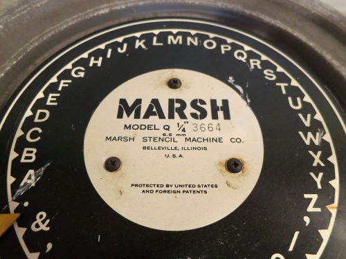 Marsh Model Q Stencil Machine 1/4&#034;