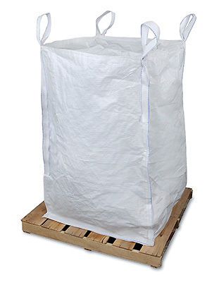 36&#034; x 36&#034; x 60&#034; woven polypropylene bulk bag with top and bottom spout (1 bag) for sale
