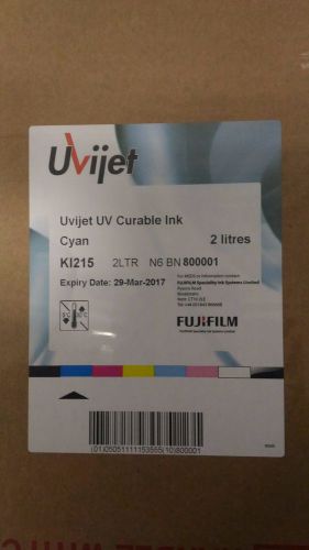 FUJIFILM Uvijet UV Curable Ink KI215 2LTR Cyan  Expiration Date March 29 2017
