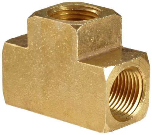 Anderson Metals Brass Pipe Fitting Barstock Tee 1/8&#034; x 1/8&#034; x 1/8&#034; Female Pipe