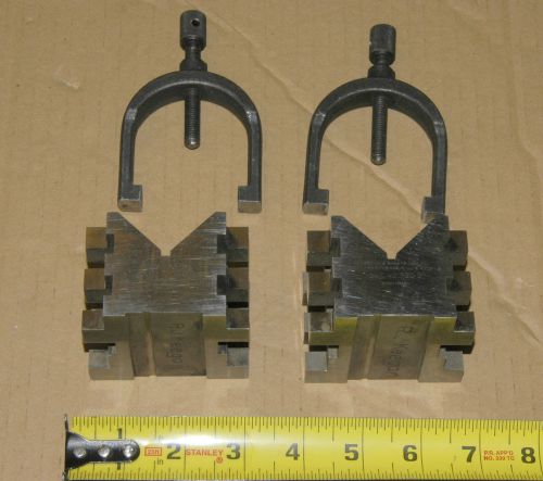 Brown &amp; Sharpe 750 B V-Blocks and Clamps, matched set, SUPER NICE!