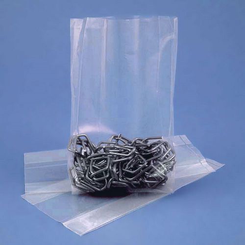 Bauxko 8 x 4 x 18 gusseted clear poly bags 3 mil  -  pack of 100 for sale