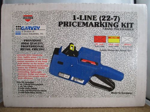 Garvey pricemarker kit, model 22-7 1-line 090940 stickers price gun in box  for sale