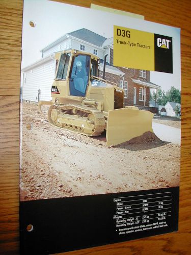 CAT Caterpillar D3G TRACTOR BULLDOZER SALES BROCHURE 2001 DOZER SPECS TRACK-TYPE