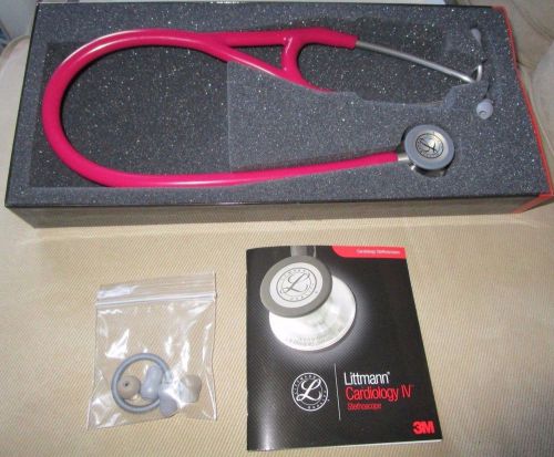3M Littmann Cardiology IV Stethoscope Standard-Finish Chestpiece, Raspberry 6158