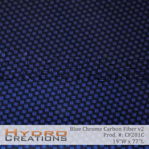 Hydrographic film hydro dipping water transfer film blue chrome carbon fiber v2 for sale