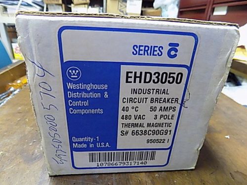 Brand new  westinghouse 50 amp. industrial series c circuit breaker ehd14k for sale