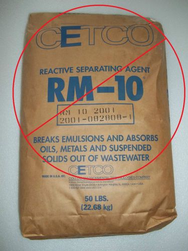 CETCO RM-10 Reactive Separating Agent REPLACEMENT Clay Wastewater Treatment Floc