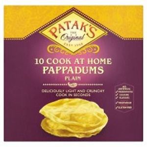 Patak&#039;s 10 Pappadums Plain 100g