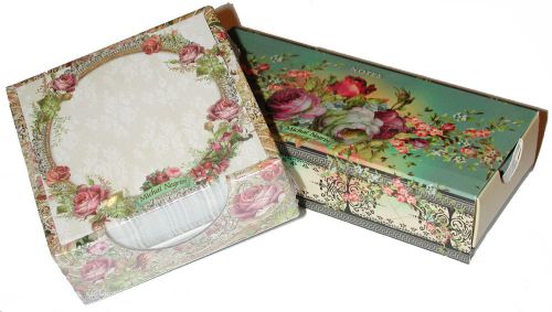 Michal Negrin Lot Set of 2 Notepad Boxes with Victorian Patterns.