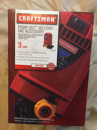 craftsman pump-out wet dry accessory 10gph NEW!! 16952 May Fit Shop-vac &amp; Others