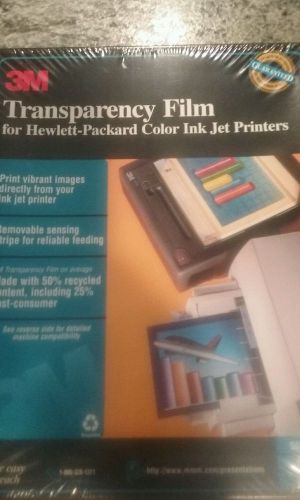 3M Transparency Film for HP color Ink Jet Printers, CG3460 sealed 50 sheets