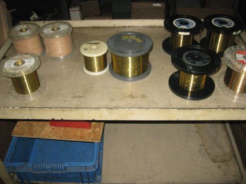 Mixed Lot (9) Spools 0.15 0.20 0.25mm Dia. Brass EDM Wire --&gt;  45+ Pounds