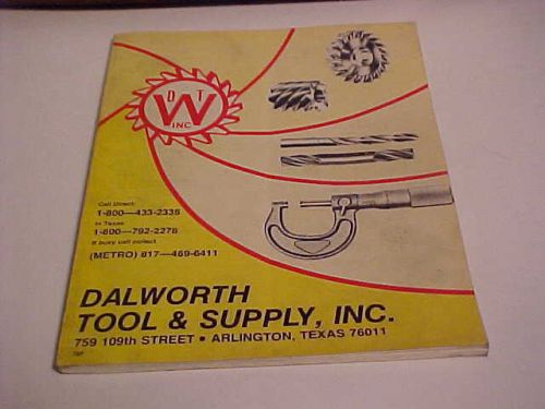 1978 industrial metal cutting machine shop tools catalog dalworth tool supply for sale