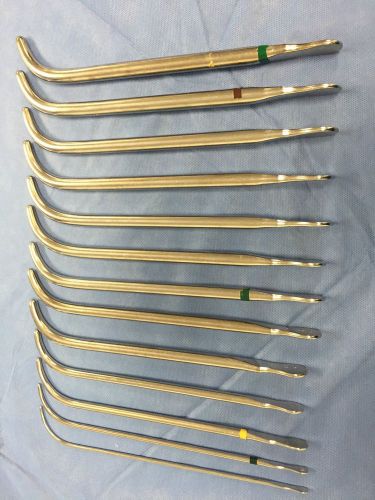 Sklar Lefort Urethral Sound Set of 13 Urology Surgery Instruments Forceps
