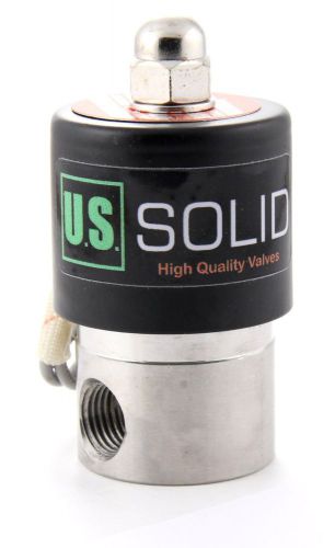 1/4&#034; Stainless Steel Electric Solenoid Valve 12VDC Normally Closed VITON