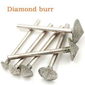 Diamond Burr Drill Engraving Bits Umbrella For Dremel Rotary Tool Chamfer 6-16mm