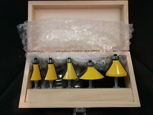 New 5 Piece Yonico Professional Router Bits