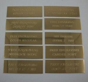 Custom Engraved 5&#034; x 1&#034;  Brass Trophy, Sign Name Plate .