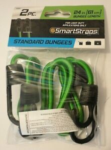 New SmartStraps Lot of 2-Piece 24 in (61 cm) Bungee Cords Green Color