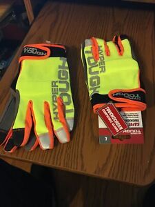 Hyper Tough~Safety Pro~Touchscreen Compatible Gloves Large Brand New Lot of 2