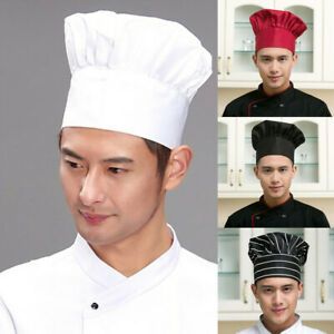 Women Restaurant Elastic Kitchen Chef Hat Working Cap Adjustable Uniform Hat