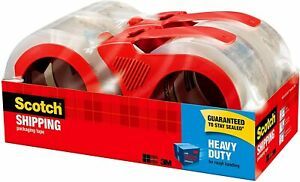 Scotch Heavy Duty Packaging Tape 1.88&#034; x 54.6 yd Designed for Packing Shippin...