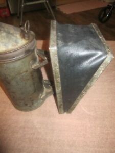 JUST REDUCED Vintage Used Bee Hive Smoker Leather Bellows Wisconsin Barn Find