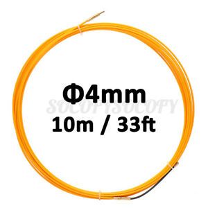 4mm x 10M Fiberglass Cable Push Pullers Fish Tape Reel Wall Wire Conduit