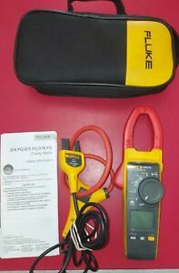 Fluke 376 FC TRMS Clamp Meter &amp; iFlex i2500-18 Flexible Probe~Case &amp; Manual