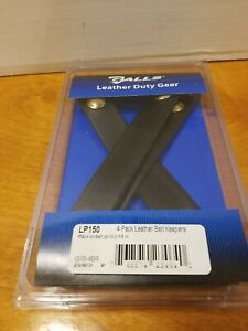 Set of 4 Galls Plain Leather belt keepers.. fits 2-1/4&#034;..gold snaps..NEW