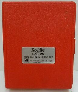 Xcelite 272SC100 4-13mm 10 Piece Metric Nutdriver Set &amp; Carrying Case - USA MADE