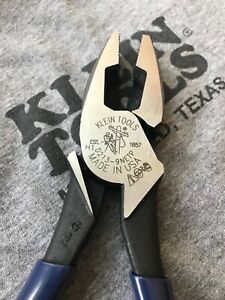 New KLEIN TOOLS 9 in. High Leverage Side Cutting Pliers with Fish Tape Pulling