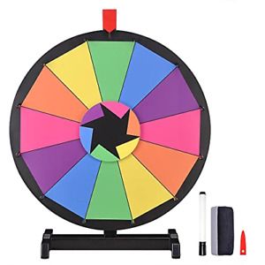 WinSpin 18&#034; Tabletop Prize Wheel 12 Slot Spinning Game with Dry Erase Tradeshow