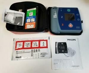 Philips HeartStart FR2+ AED Defibrillator M3861A Soft Case Battery Inst 04/23 D