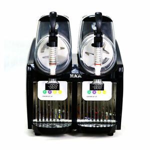 2 Tank Frozen Drink &amp; Slush Slushy Making Machine Juice Smoothie Maker 110V US