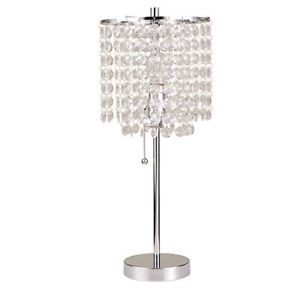 Ore International 8315C Deco Glam Table Lamp, 20.25&#034;, Silver