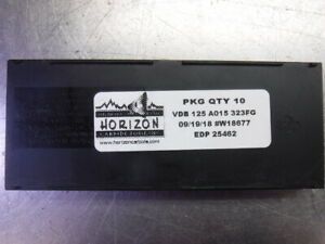 Horizon Carbide Tooling Carbide Inserts QTY10 VDB 125 A015 323FG (LOC2275)