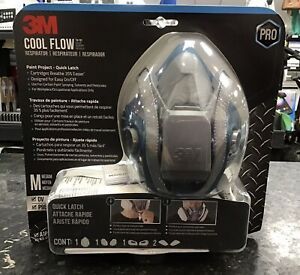 3M 6502QLPA1-A-PS Paint Project Respirator with Quick Latch Cool Flow Medium USA