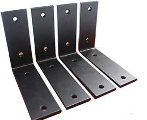 4 Pack - L 5&#034; x H 4&#034; x W 1.5&#034;, 5mm Thick L Shelf Bracket, Iron Shelf Brackets,