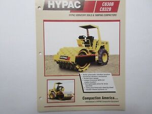 Hypac C830B &amp; C832B Vibratory Compactor Sales Brochure 6 page