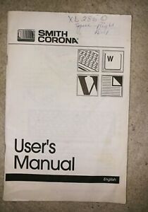 Smith Corona XL2850 Typewriter User&#039;s manual