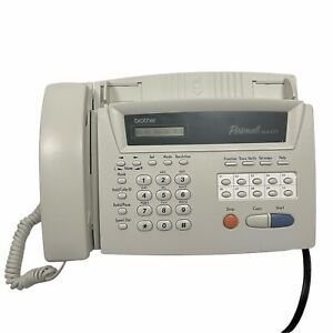 Brother Personal FAX 275 Roll Paper Fax Machine Powers Up Facsimile White