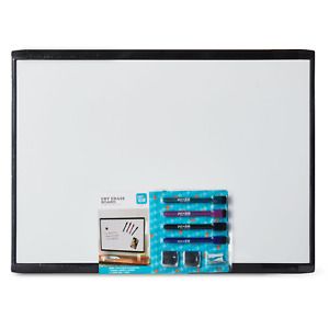 Magnetic Dry Erase Board Black 17&#034; X 23&#034; dry erase board with two magnets Fun