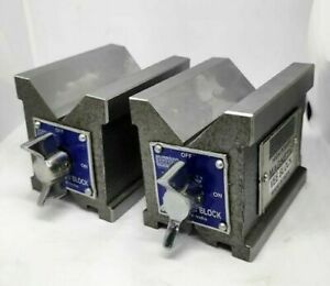 Precision Magnetic V block 65 x 65 x 50 mm - 2.5 Inch Set Of 2 Pc Both Side V..