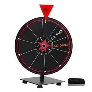 12 Inch Heavy Duty Spinning Prize Wheel, 10 Slots Tabletop Prize Wheel
