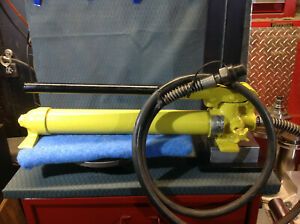 enerpac hydraulic pump &amp; hose. 10,000 #