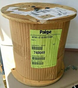 Paige 18/4 Shielded Plenum Wire 1000ft NCP1841-GY Gray Jacket New CNC