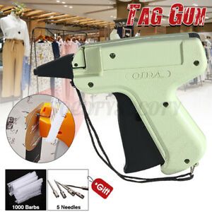 Clothing Garment Sock Price Label Tagging Tag Attaching Gun + 1000 Tags barbs US